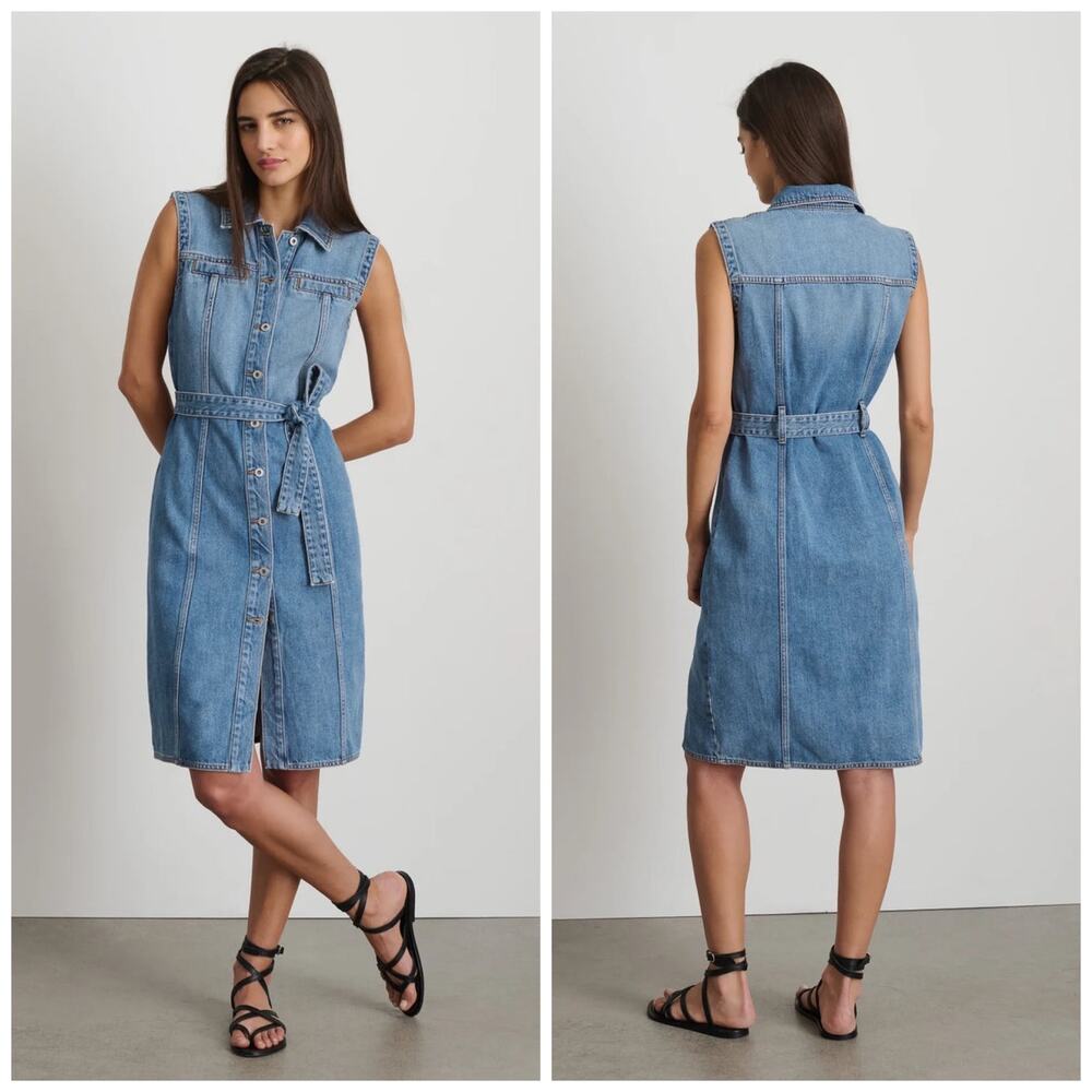 Alex Mill Adeline Denim Shirt Dress Size XS